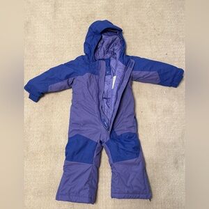 LL Bean purple snowsuit 12-18 months